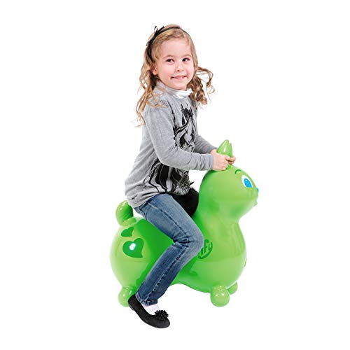 Ledraplastic Rody Raffy Verde Lima - 1 x Hüpftier Inflable en Forma de un Conejo / Longitud Verde: 45 cm / Altura: 35 cm / Semi-Periferia: MAX. 66 cm