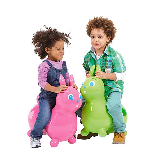 Ledraplastic Rody Raffy Verde Lima - 1 x Hüpftier Inflable en Forma de un Conejo / Longitud Verde: 45 cm / Altura: 35 cm / Semi-Periferia: MAX. 66 cm