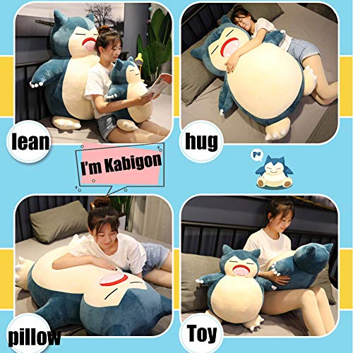 Leeuti Jumbo Snorlax Juguete de Felpa Suave Animal muñeca sufrió Almohada mullida (Color 1,30cm)