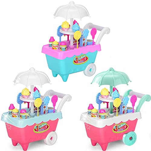 lefeindgdi Carro de helados Carro de la tienda para los niños Comida Camión Juguetes educativos Juego de comida Juego de juegos de rol de simulación para la actividad del niño Niños Niños Niñas