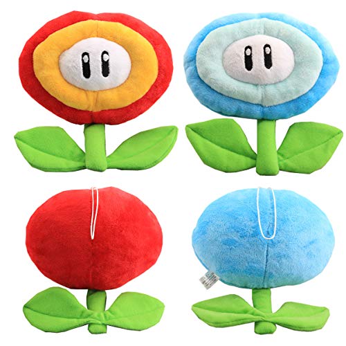 lefeng Super Mario Bros Flor Piranha Planta Suave Peluche Peluche Juguete Hielo Flor Fuego Plantas Muñeca 3 unids/Set