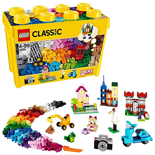 Lego 10698 Classic Caja De Ladrillos Creativos Grande, Juego De Construcción + 11013 Classic Ladrillos Creativos Transparentes Juego De Construcción con Figuras De Animales para Niños Y Niñas