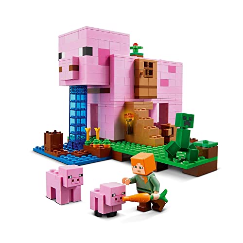 LEGO 21170 Minecraft Set de Construcción con Figuras de Alex y Creeper +  21165 Minecraft La Granja de Abejas, Set de Construcción con Figuras de Apicultora y Oveja