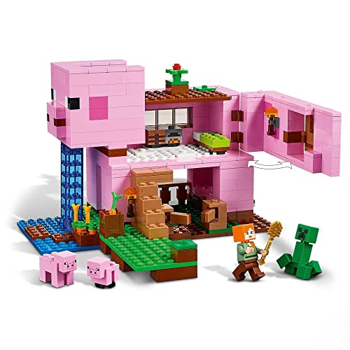 LEGO 21170 Minecraft Set de Construcción con Figuras de Alex y Creeper +  21165 Minecraft La Granja de Abejas, Set de Construcción con Figuras de Apicultora y Oveja