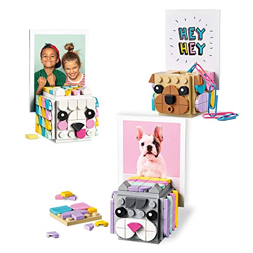 LEGO 41904 DOTS Portafotos Animales Kit de Manualidades para Niños y Niñas Juego de Construcción Decoración de Escritorio