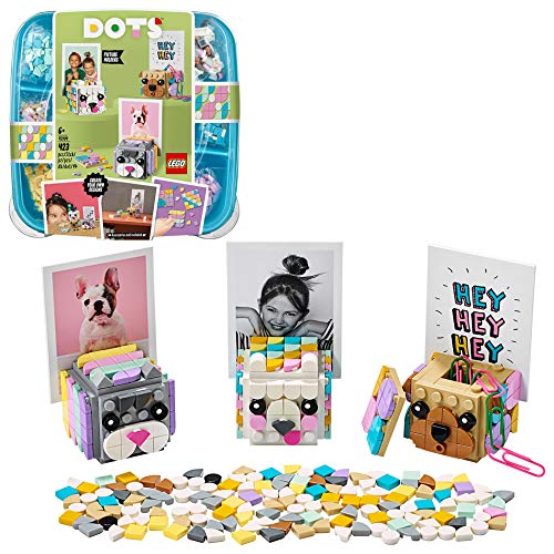 LEGO 41904 DOTS Portafotos Animales Kit de Manualidades para Niños y Niñas Juego de Construcción Decoración de Escritorio