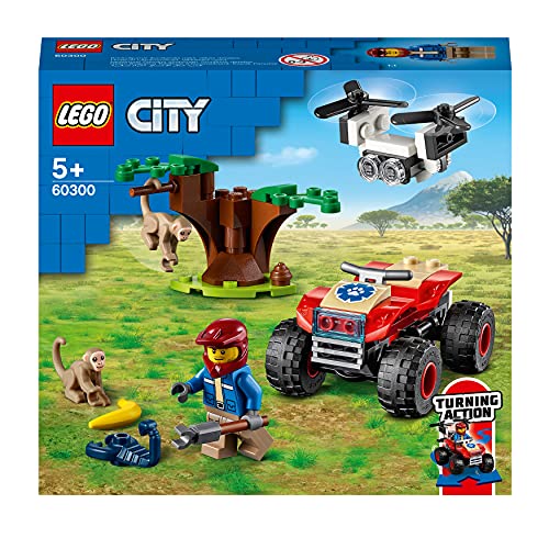 LEGO 60300 City Wildlife Rescate de la Fauna Salvaje: Quad, Vehículo Todoterreno de Juguete para Niños +5 Años