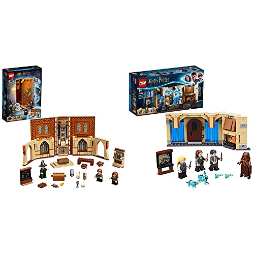 Lego 76382 Harry Potter Momento Hogwarts: Clase De Transfiguración Libro De Juguete Coleccionable +  75966 Harry Potter Sala De Los Menesteres De Hogwarts, Juguete De Construcción con Figuritas