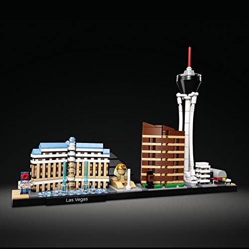 LEGO Architecture - Las Vegas, Set de Construcción del Skyline de la ciudad, Incluye Maquetas de los Hoteles Bellagio, Luxor y Encore (21047)