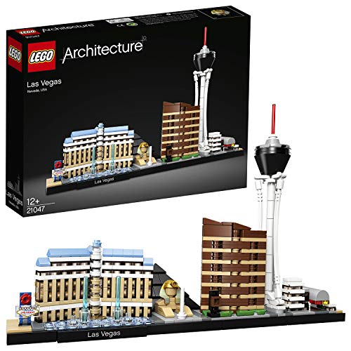 LEGO Architecture - Las Vegas, Set de Construcción del Skyline de la ciudad, Incluye Maquetas de los Hoteles Bellagio, Luxor y Encore (21047)