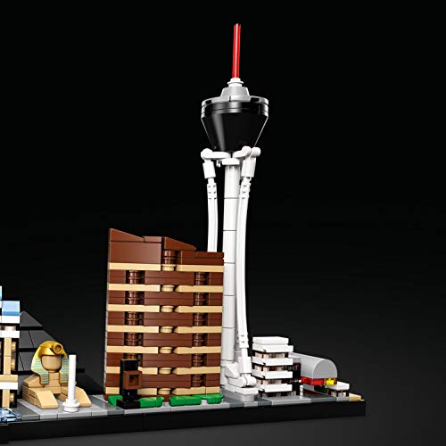 LEGO Architecture - Las Vegas, Set de Construcción del Skyline de la ciudad, Incluye Maquetas de los Hoteles Bellagio, Luxor y Encore (21047)