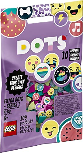 LEGO DOTS - Extra: Edición 1, bolsa con piezas decorativas para complementar los diseños, juguete creativo con nuevos diseños, incluye piezas de colores (41908) , color/modelo surtido