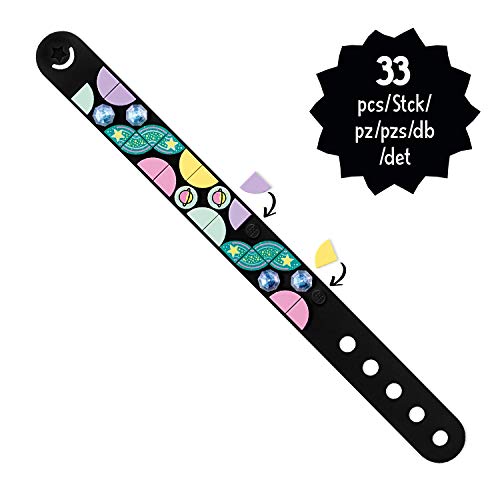 LEGO DOTS - Pulsera Cosmos Mágico, juego creativo recomendado a partir de 6 años, para diseñar tus pulseras, brazalete color negro con piezas decorativas de colores (41903) , color/modelo surtido