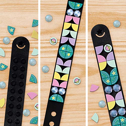 LEGO DOTS - Pulsera Cosmos Mágico, juego creativo recomendado a partir de 6 años, para diseñar tus pulseras, brazalete color negro con piezas decorativas de colores (41903) , color/modelo surtido