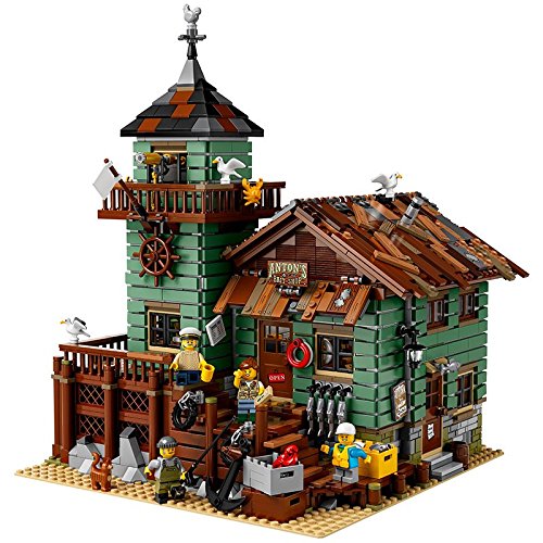 LEGO Ideas - Antigua tienda de pesca, Set de construcción de edificio pesquero con minifiguras de pescadores y muñecos de gaviotas, recomendado a partir de 12 años (21310)