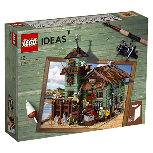 LEGO Ideas - Antigua tienda de pesca, Set de construcción de edificio pesquero con minifiguras de pescadores y muñecos de gaviotas, recomendado a partir de 12 años (21310)