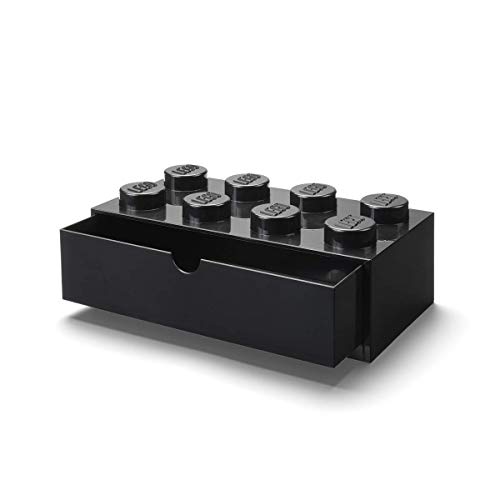 LEGO- Tavitoys, Desk Brick Drawer 8 Negro Juguetes para apilar y encajar, Color, grande (Room Copenhagen 40211733)