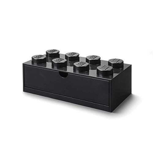 LEGO- Tavitoys, Desk Brick Drawer 8 Negro Juguetes para apilar y encajar, Color, grande (Room Copenhagen 40211733)