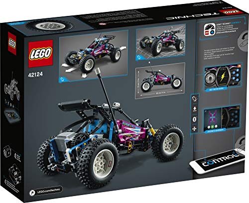 LEGO Technic Off-Road Buggy 42124 Model Building Kit; App-Controlled Retro RC Buggy Toy for Kids, New 2021 (374 Pieces)