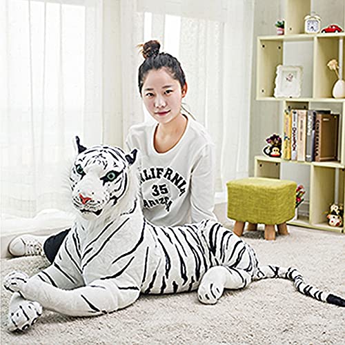 LEIhhdy 30-120cm Pantera Leopardo Negro Gigante Juguetes de Peluche Suave Animal de Peluche Almohada Animal muñeca Amarillo Tigre Blanco Juguetes para niños 75cm 4