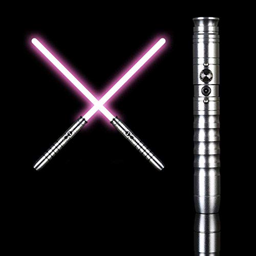 LEIYU Star Wars Lightsable, Rgb 11 cambia de color la espada luminosa, espada de metal, regalo de cosplay, sonido de juguete Obi Wan Kenobi (hoja de 65 cm)