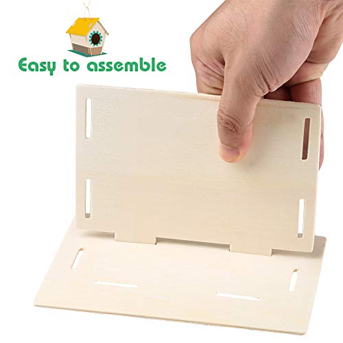 LEMESO Kit de pintura para niños para pintar herramientas accesorios 3 casas para pájaros madera modelos para construir juegos educativos actividades creativas