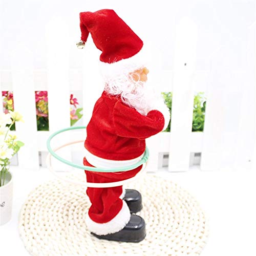 length Eléctrica De Santa Claus con Música Hula Hoop Regalo De La Muñeca Eléctrica For Los Niños