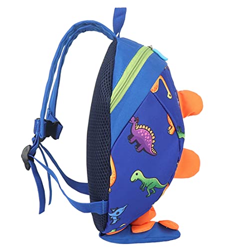 LESNIC Mochila para niños Dinosaurios Mochila Infantil para Niños Primaria Pequeña Guardería Mochila Preescolar para Bebé Niño Niña de 1-6 Años (Azul)