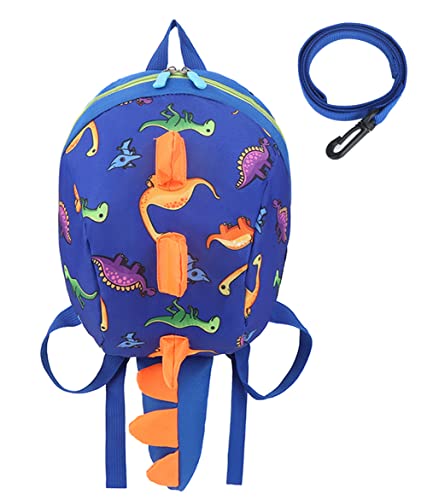 LESNIC Mochila para niños Dinosaurios Mochila Infantil para Niños Primaria Pequeña Guardería Mochila Preescolar para Bebé Niño Niña de 1-6 Años (Azul)