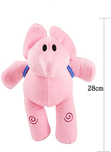 LETAMG Animales de Peluche Lindos Little P You You You You Pocoyo Pull Barto Duck Puppy Lula Elli Elephant Doll Boy Girl Gift(28cm,Ellie The Elefante)