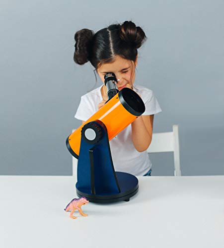 Levenhuk Telescopio LabZZ D1 para Niños, de Fácil Uso, con Montura Dobsoniana Giratoria de Sobremesa y un Poder de Aumento de 100x