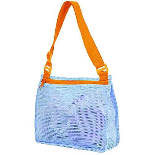 Lewpox Paquete de Juguete de Arena, Playa Plegable Toys Malla de Bolsillo Bolsa de Limpieza Bolsa de Malla de Playa para Juguetes para niños, Bolas, Ropa, Toallas de Playa, Ropa