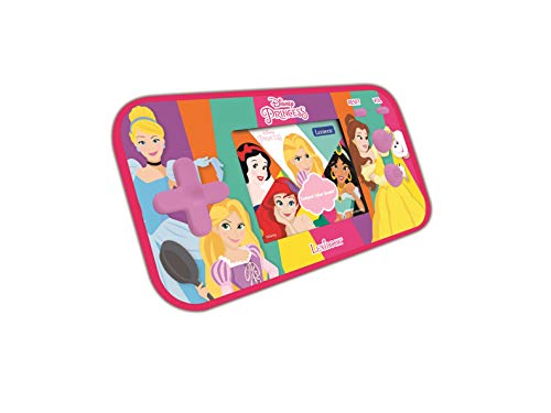 LEXIBOOK Disney Princess Cinderella Ariel Rapunzel Compact Cyber Arcade Consola portátil, 150 Juegos, LCD, Funciona con Pilas, Rosa