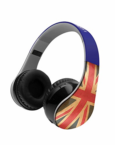 LEXIBOOK Lexibook-BTHP400UK Casco Audio con Bluetooth, Auriculares Diadema, Diseño Bandera Reino Unido (Bthp400Uk)