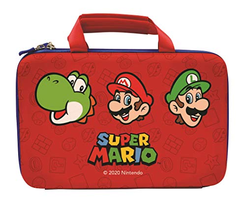 LEXIBOOK- Nintendo Super Mario - Maxi Bolso de protección para Laptop, Ordenador portatil, Tablet o Consola, Azul/Rojo