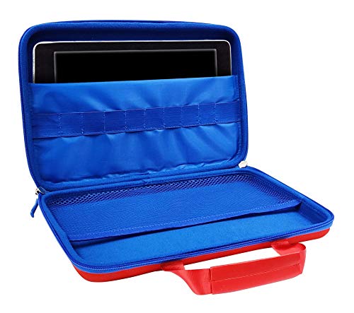 LEXIBOOK- Nintendo Super Mario - Maxi Bolso de protección para Laptop, Ordenador portatil, Tablet o Consola, Azul/Rojo