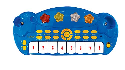 LEXIBOOK Paw Patrol La Patrulla Canina Batería Electrónica para niños, Sonido Realista, Teclado de 8 Notas, Enchufe mp3, Asiento incluida, Azul/Rojo