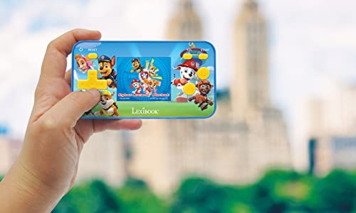 LEXIBOOK- Paw Patrol La Patrulla Caninca Chase Cyber Arcade Pocket Consola portátil, 150 Juegos, LCD, con Pilas, Azul/Rojo