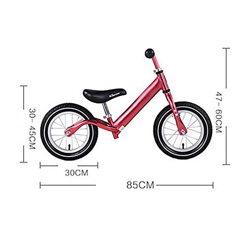 LHQ-HQ Bicicletas niños Equilibrio niños Bicicleta de Equilibrio Asiento Ajustable sin Pedal de Empuje y Stride niños y los niños Que Caminan del Deporte de la Bicicleta de Entrenamiento Edad Durante