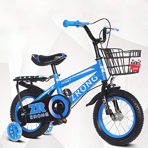 LHQ-HQ De los niños de bicicletas de 14 pulgadas de bicicletas niños de 3-5 años de edad bici del bebé de alto contenido de carbono de acero cochecito, roja / / verde de la bicicleta de los niños azul