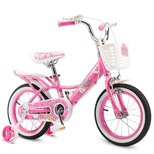 LHQ-HQ Estilo Bicicletas niños Equilibrio niños de la Muchacha Princesa de Bicicletas Bicicletas de 12" 14" 16" 18" Bicicleta Niños 3-12 for Empuje Años de Edad Niños Formación Rosa Bici (Tamaño: 12"