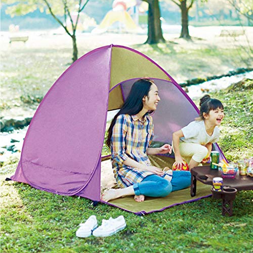 LHY DECORATION Tenda Da Spiaggia Pop-Up Automatica, Tenda Anti-UV Portatile per Escursionismo All'aperto Al Coperto Riparo Da Campeggio per Famiglie E Animali Domestici,Azul