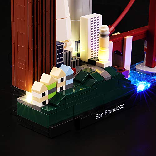 LIGHTAILING Conjunto de Luces (Architecture San Francisco) Modelo de Construcción de Bloques - Kit de luz LED Compatible con Lego 21043 (NO Incluido en el Modelo)