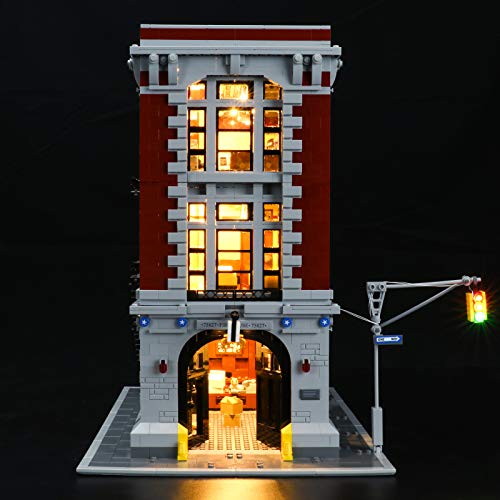 LIGHTAILING Conjunto de Luces (Ghostbusters Base de la Estación de Bomberos) Modelo de Construcción de Bloques - Kit de luz LED Compatible con Lego 75827(NO Incluido en el Modelo)