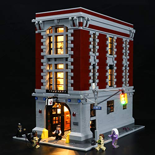 LIGHTAILING Conjunto de Luces (Ghostbusters Base de la Estación de Bomberos) Modelo de Construcción de Bloques - Kit de luz LED Compatible con Lego 75827(NO Incluido en el Modelo)