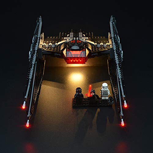 LIGHTAILING Conjunto de Luces (Star Wars Kylo Ren's Tie Fighter) Modelo de Construcción de Bloques - Kit de luz LED Compatible con Lego 75179 (NO Incluido en el Modelo)