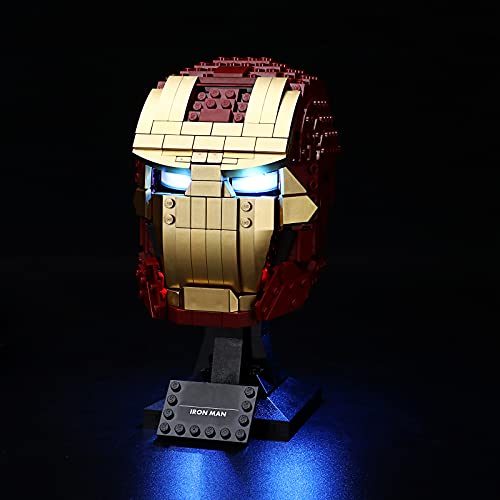 LIGHTAILING Juego de luces para Marvel Super Heroes Iron Man Casco (control remoto) Modelo de bloques de construcción - Kit de luz LED compatible con Lego 76165 (no incluye el modelo)