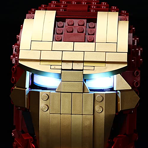 LIGHTAILING Juego de luces para Marvel Super Heroes Iron Man Casco (control remoto) Modelo de bloques de construcción - Kit de luz LED compatible con Lego 76165 (no incluye el modelo)