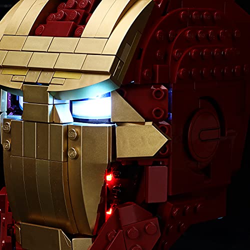 LIGHTAILING Juego de luces para Marvel Super Heroes Iron Man Casco (control remoto) Modelo de bloques de construcción - Kit de luz LED compatible con Lego 76165 (no incluye el modelo)