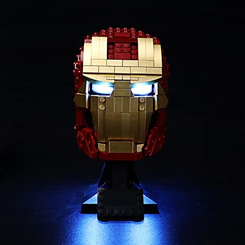 LIGHTAILING Juego de luces para Marvel Super Heroes Iron Man Casco (control remoto) Modelo de bloques de construcción - Kit de luz LED compatible con Lego 76165 (no incluye el modelo)